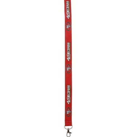 Lanyard, 19-1/2 In L, 1.138 In W, Polyester, Red/White, Swivel Snap Hook End